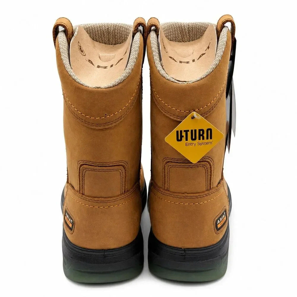 Ariat® Turbo Waterproof Carbon Toe Work Boots Men's 9 EE Wide Brown 10027328
